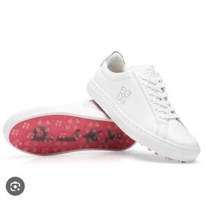 GFore Ladies Disruptor Golf shoes in white with silver size US7.5